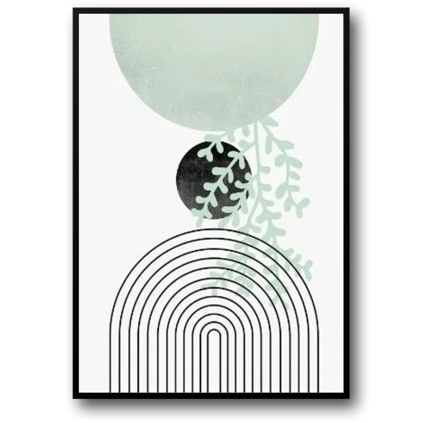 Minimalist Botanical | Serene Green Art