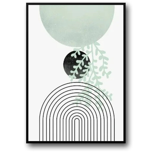 Modern Botanical Poster | Minimalist Green Art | Serene Wall Decor | Home & Garden Artwork | Nature-Inspired Print