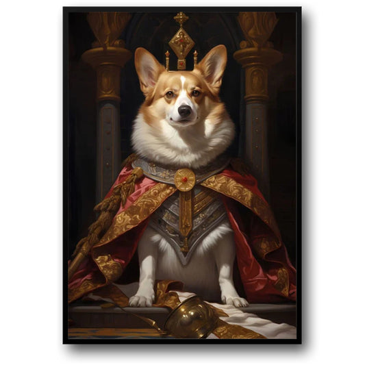 Corgi Poster | Majestic Court of Canines | Decorative Art Print | Home Decor