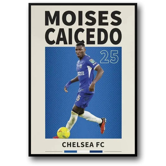 Moises Caicedo | Famous Football Players Poster | Soccer Legend Wall Art Decor