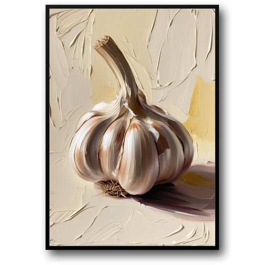 Garlic Head Poster | Vegetable-themed Kitchen Decor | Culinary Art for Home