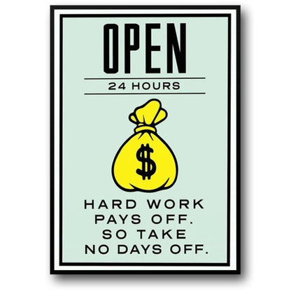 Monopoly Open 24 Hours | Vintage Board Game Art