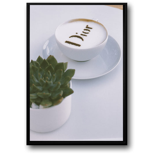 Christian Dior Coffee Art | Poster | Fashion Wall Decor | Luxury Print | Home & Garden Decor