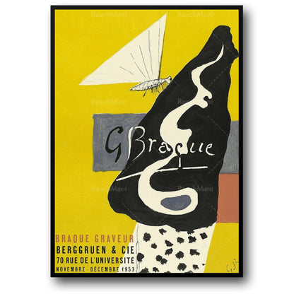 Georges Braque Poster | Graveur 1953 Art Print | Vintage French Artwork | Home Wall Decor | Classic Artistic Masterpiece