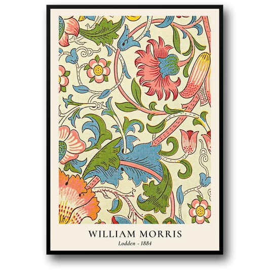 William Morris Lodden | 1884 Floral Pattern | Vintage Decor