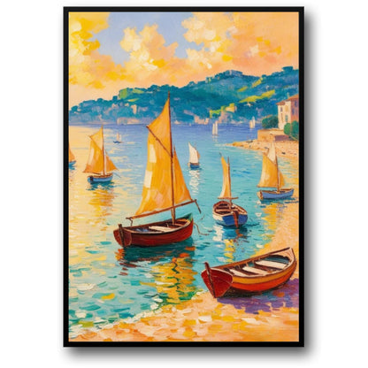 Calming Coastal Scene | Serene Ocean View Poster | Beach Wall Art | Tranquil Seaside Landscape | Relaxing Nautical Decor