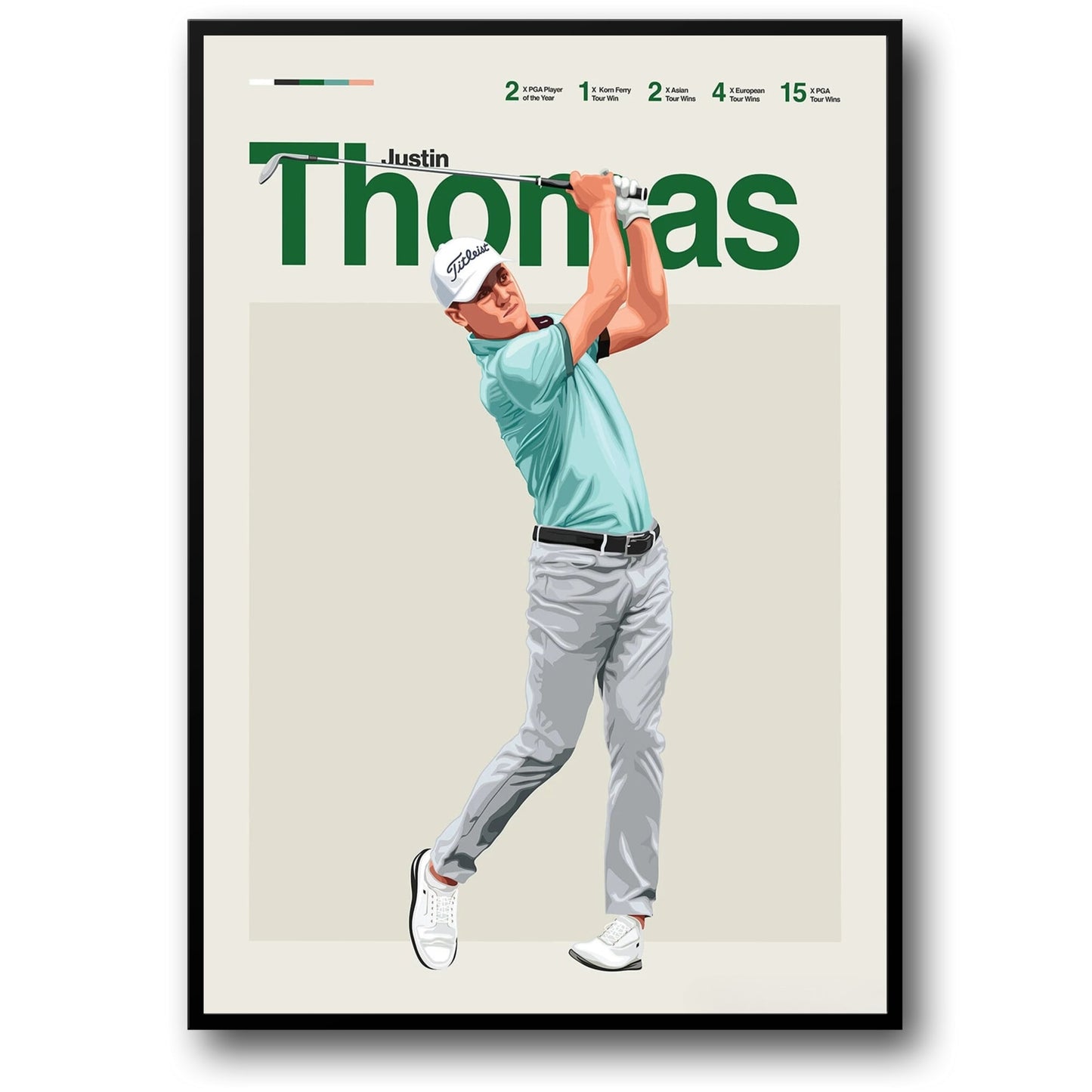 Justin Thomas | Golf Legend | Dynamic Art