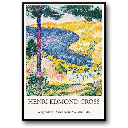 Henri Edmond Cross | Valley with Fir | Art Print Poster | Impressionist Landscape Decor | Home Wall Decor