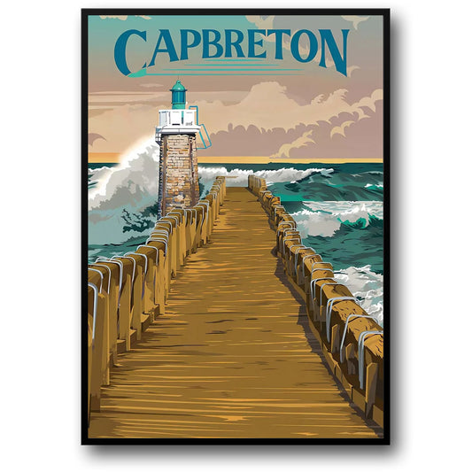 Capbreton | France | Historic Harbor Navigation Artwork | Coastal Scene | Poster | Wall Art Decor