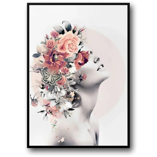 Vintage Floral Woman | Serene Bloom