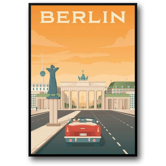 Iconic Destinations | Berlin Autobahn Scenic Poster | Germany Travel Artwork | Wall Decor