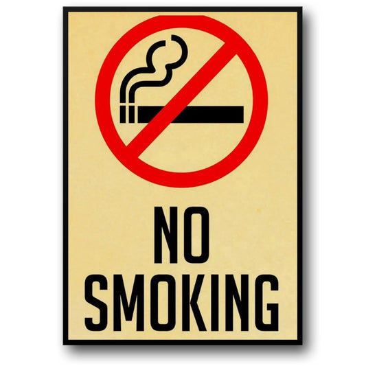 Vintage No Smoking Sign | Rustic Retro Decor