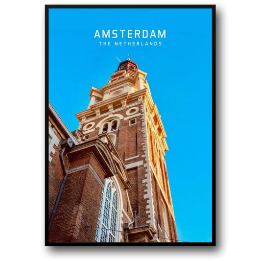 Amsterdam Westerkerk | Scenic European Architecture Poster | Western Church | Stunning Wall Art Decor