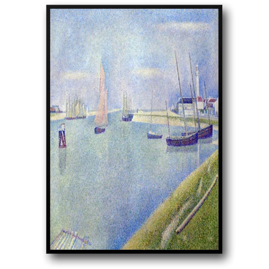 George Seurat Poster | The Canal of Gravelines Art Print | Impressionist Wall Decor | Fine Art Reproduction | Home & Office Decor