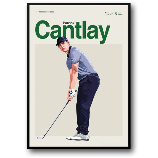 Patrick Cantlay | Golf Legends Tribute Poster | Celebrating Skill, Passion, Legacy | Iconic Player Artwork for Home Decor