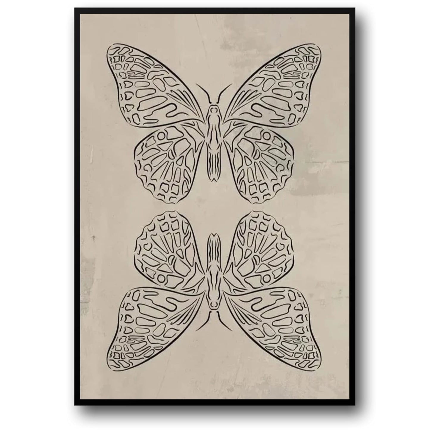 Abstract Minimalism Poster | Linear Palm Silhouette Print | Modern Home Decor Wall Art