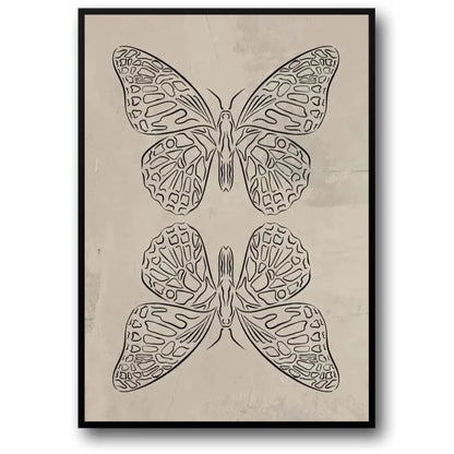 Abstract Minimalism Poster | Linear Palm Silhouette Print | Modern Home Decor Wall Art