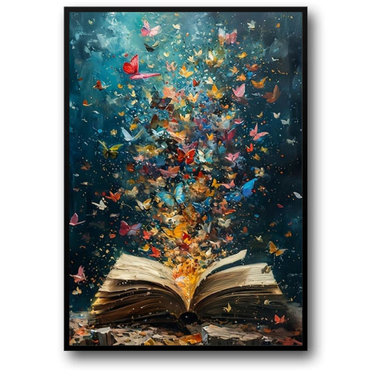 Fantasy Realism | The Book Of Butterflies | Art Poster | Nature-Inspired Decorative Wall Print