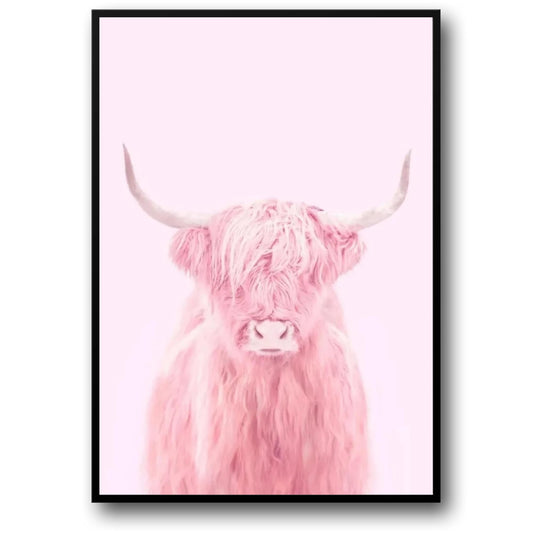 Pink Highland Cow | Fantastical Creatures Art