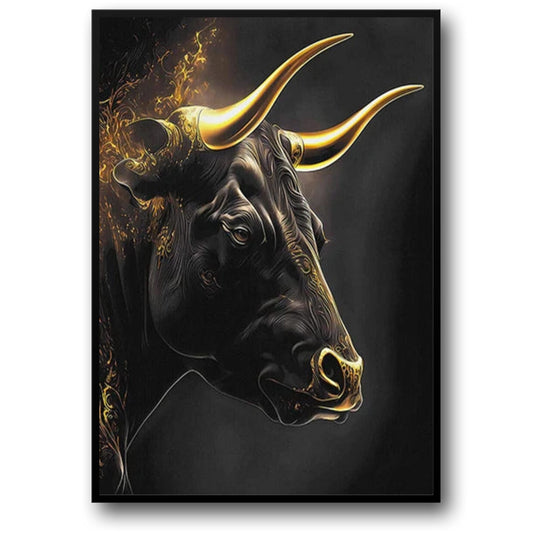 Stock Market Bull Bear Market Abstract Animal Art Poster and Prints Modern Art Canvas Painting For Office Living Room Home Decor