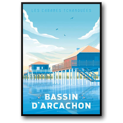 Bassin D'Arcachon Scenic Travel Poster | Iconic Destinations | Stunning Coastal Art Print | Wall Decor