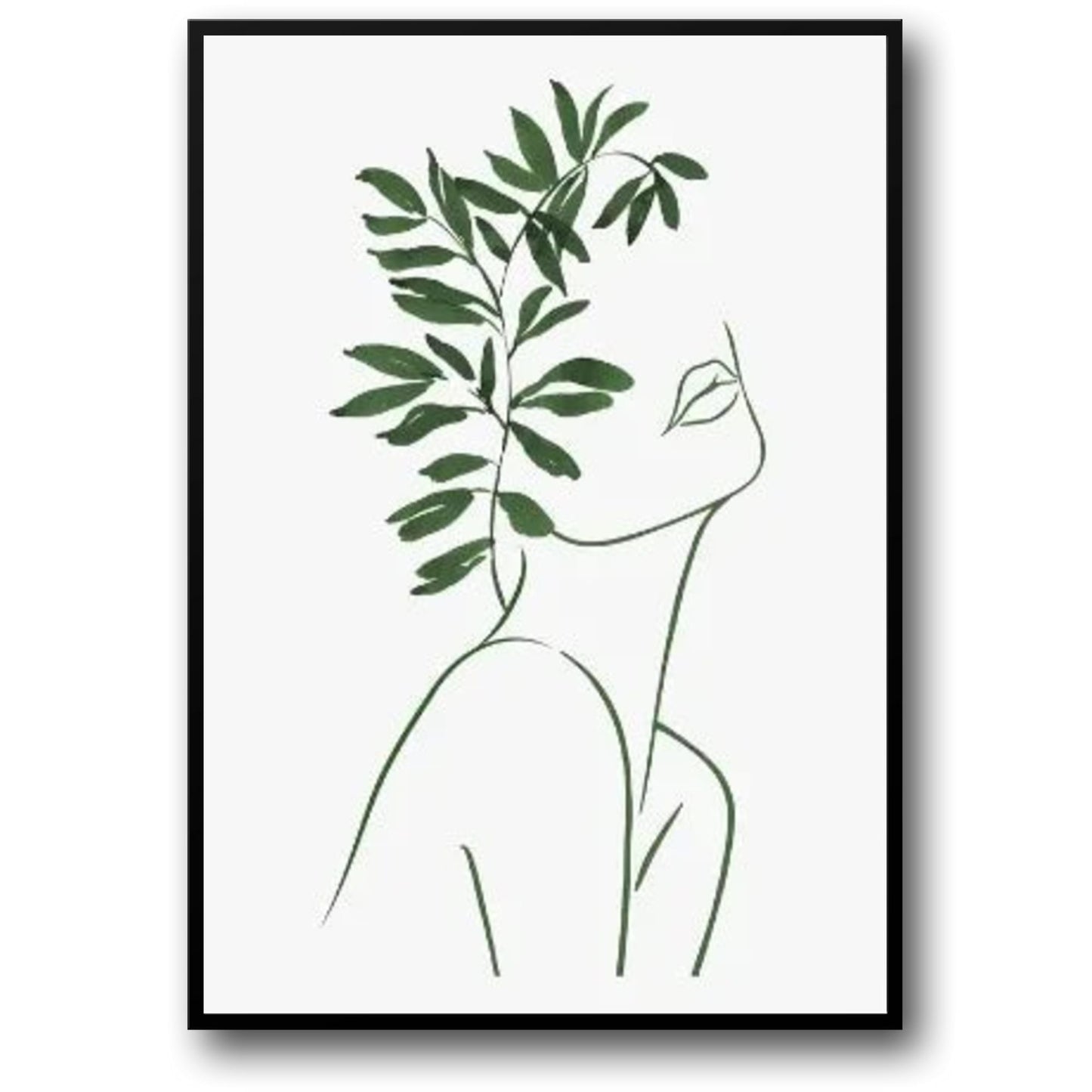 Modern Botanical Poster | Leafy Geometric Design | Home Decor Wall Art