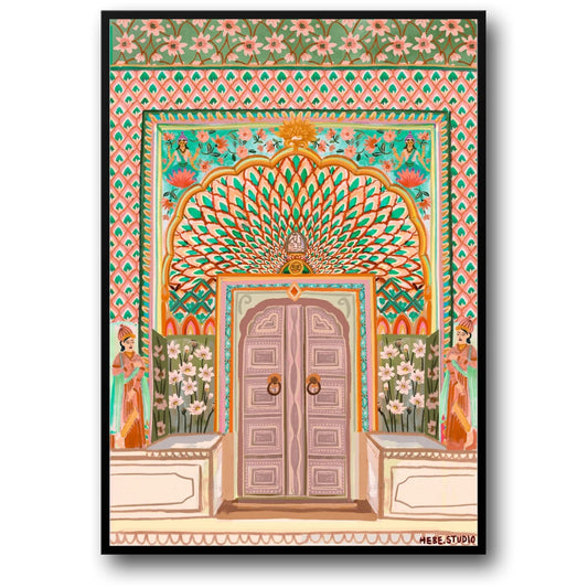 abstract india landscape poster