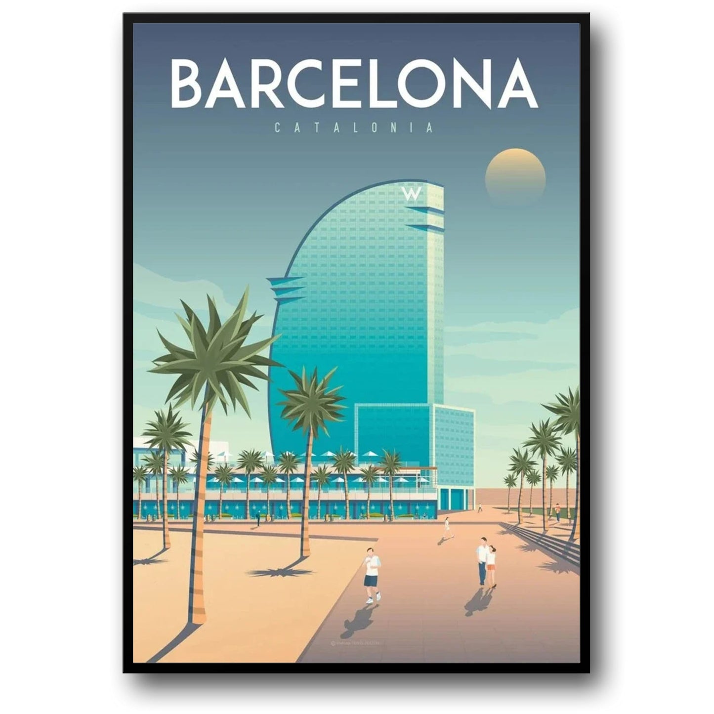 Iconic Destinations | Barcelona Aesthetic | Vibrant Cityscape Poster | Spanish Architecture | Wall Art Decor