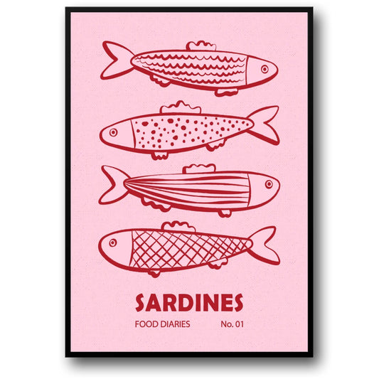 Sardines Food Diaries No. 01 | Nostalgic Culinary Poster