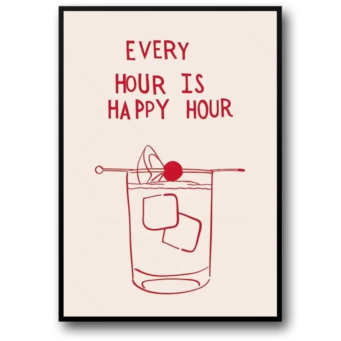 Minimalist Art | Every Hour Is Happy Hour