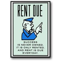 Monopoly | Rent Due Edition | Colorful Vintage Game Art
