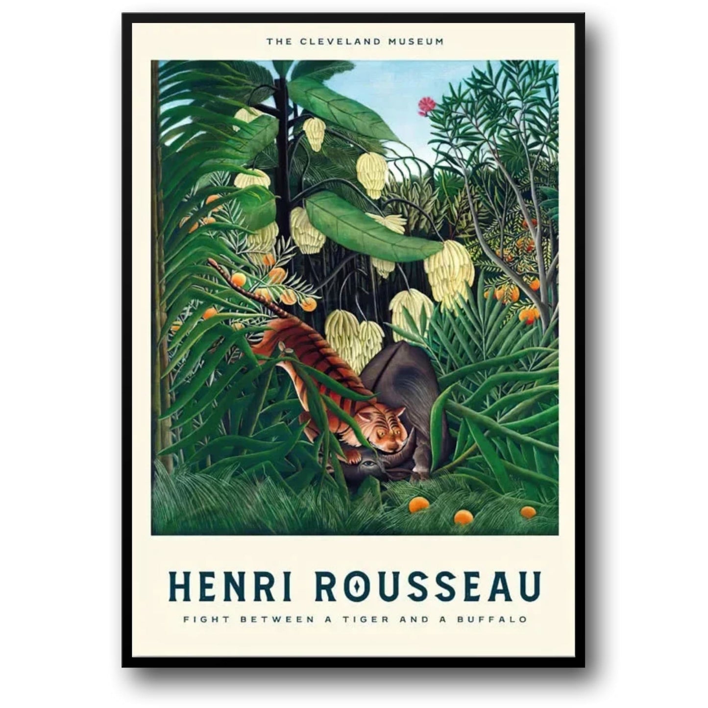 Henri Rousseau | Fight Between a Tiger and a Buffalo | Classic Wildlife Scene