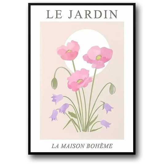 Pink Poppies & Purple Bellflowers | Les Fleurs Floral Art
