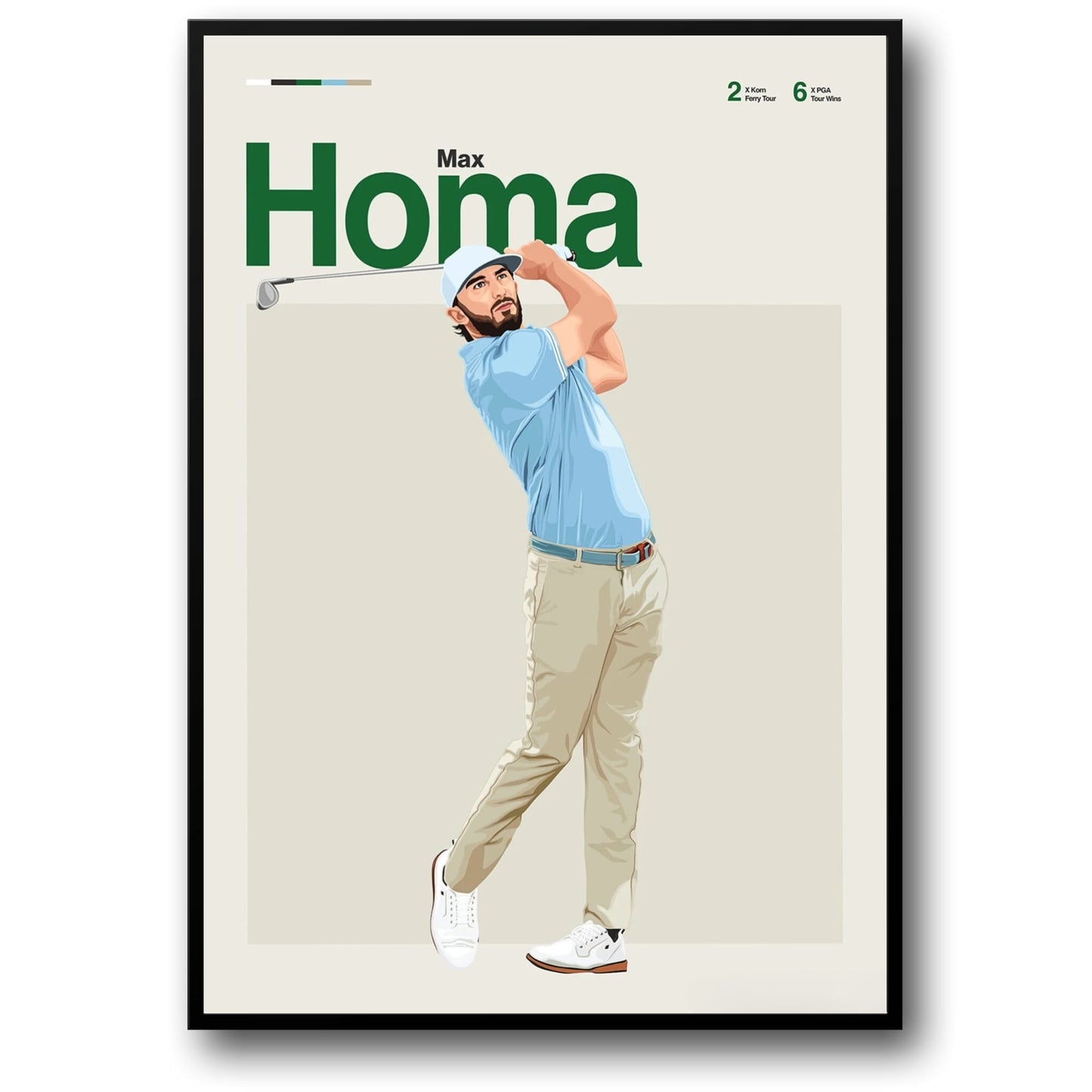 Max Homa | Golf Legends Art