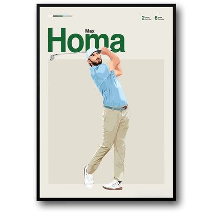 Max Homa | Golf Legends Art