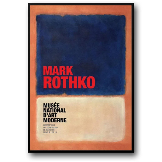 Mark Rothko | Blue & Cream on Orange Abstract
