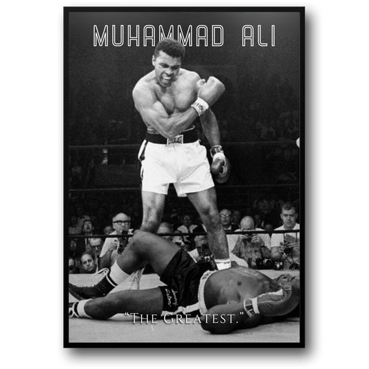 Muhammad Ali Boxing Poster  The Greatest Knockout Iconic Wall Art