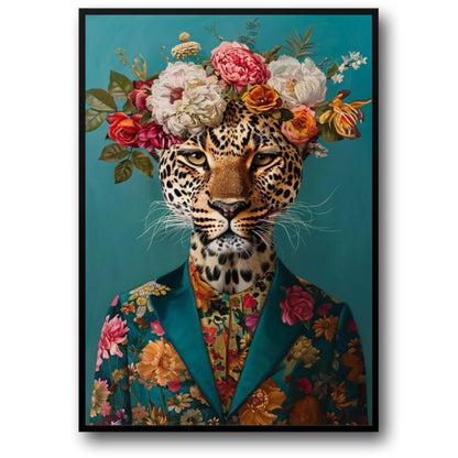 Jungle Royalty | Elegant Feline with Pearls