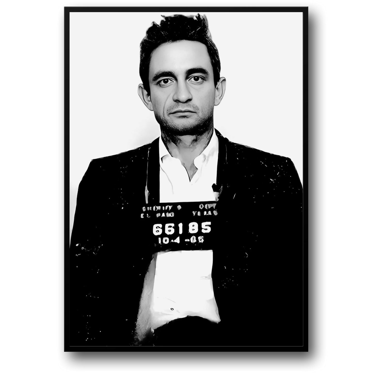 Johnny Cash Arrest | Vintage Black & White
