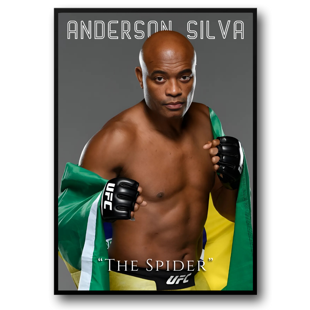 Anderson Silva UFC Poster  'The Spider' MMA Legend Wall Art
