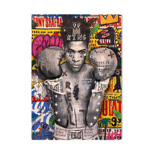 Abstract Graffiti | Queen of England Portrait | Street Pop Art Canvas | Poster for Living Room Decor