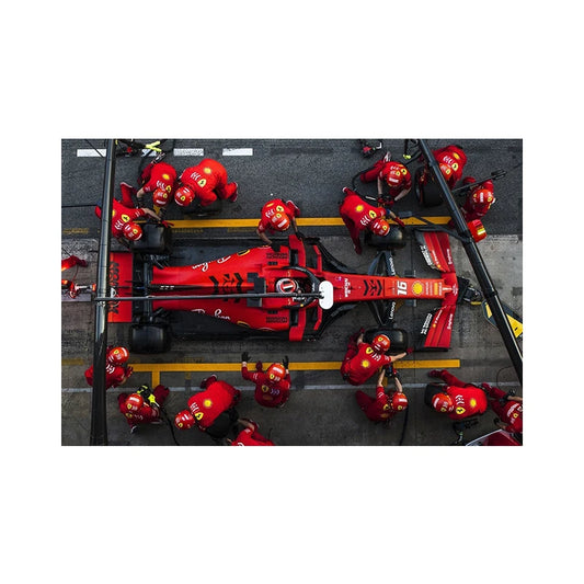 Formula Grand Prix Race Car Pit Stop Poster And Print Charles Leclerc Racing Watercolor Canvas Painting Wall Art Room Home Decor