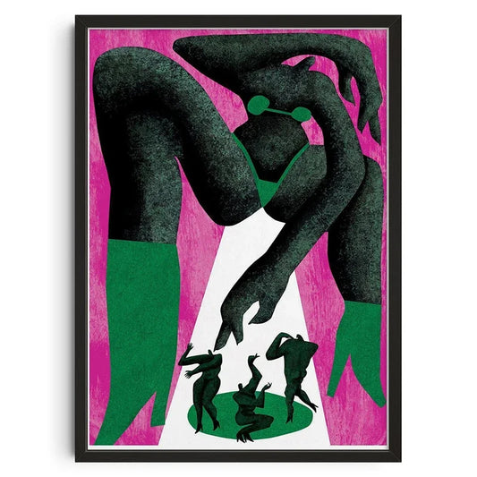 Vintage Abstract Poster | Retro Canvas Print Mid Century | Wall Art for Living Room Bedroom Decor