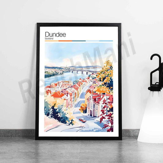 Inverness, Hereford, Dundee, Derby, Chester, Cardiff, Blackpool, Birmingham, Belfast, Basingstoke England UK travel art poster