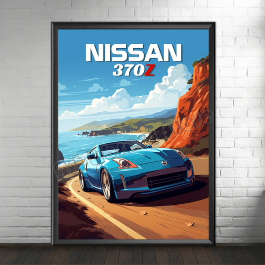 Retro Poster Canvas Painting Japanese Car 1990s Classic Car Nissan Skyline GT-R R34 Wall Art Pictures Home Interior Decor