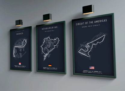 Laguna Seca Race Track Map | Wall Art | Motorsport Poster | Home Decor | High-Quality Print | Gift for Race Enthusiasts | Modern Artwork | Living Room Decor