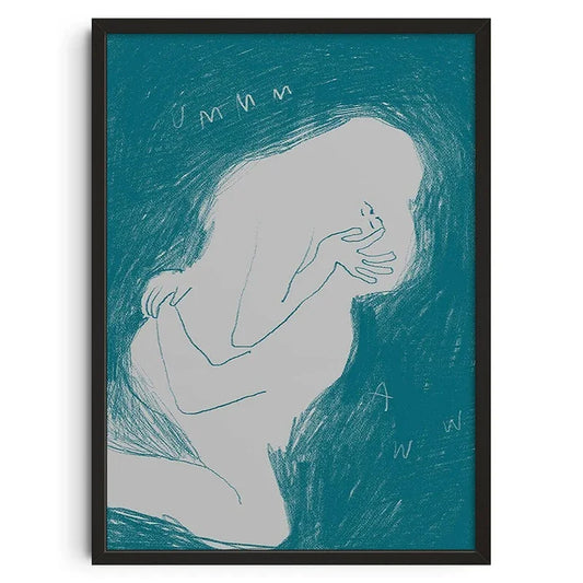 Vintage Retro Abstract Canvas Poster | Mid Century Wall Art | Home Decor for Living Room & Bedroom