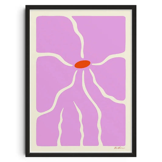 Vintage Retro Abstract Canvas Print | Mid Century Wall Art | Poster for Living Room & Bedroom Decor