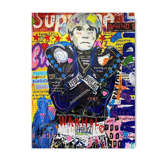 Abstract Graffiti Art | Queen of England Portrait | Street Pop Canvas Poster for Living Room Decor