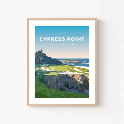 Cypress Point Golf Course Poster | California's Premier Golf Destination Artwork | Tribute to Iconic Golf Courses | Home Wall Decor